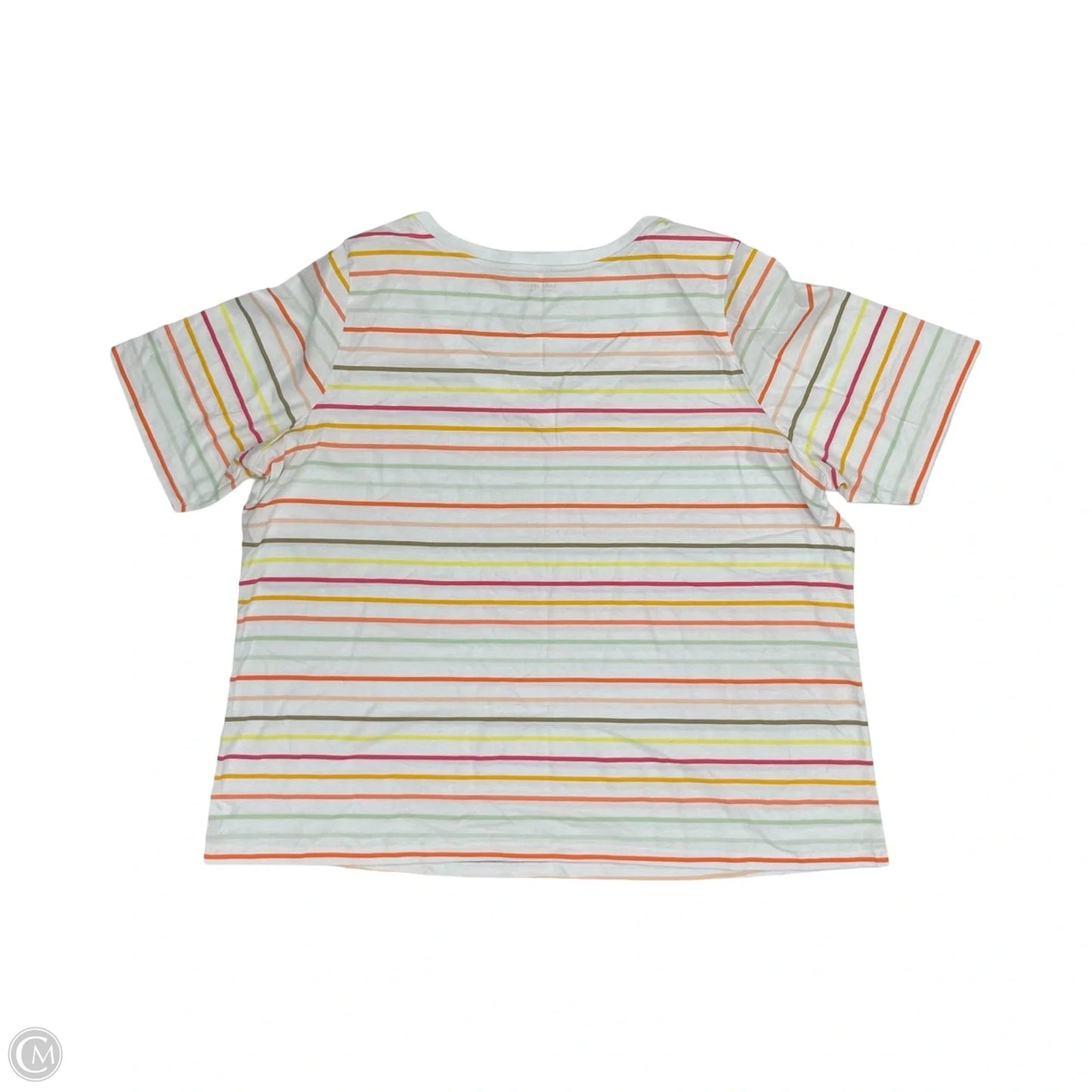 Top Short Sleeve By Lane Bryant In White, Size: 3x