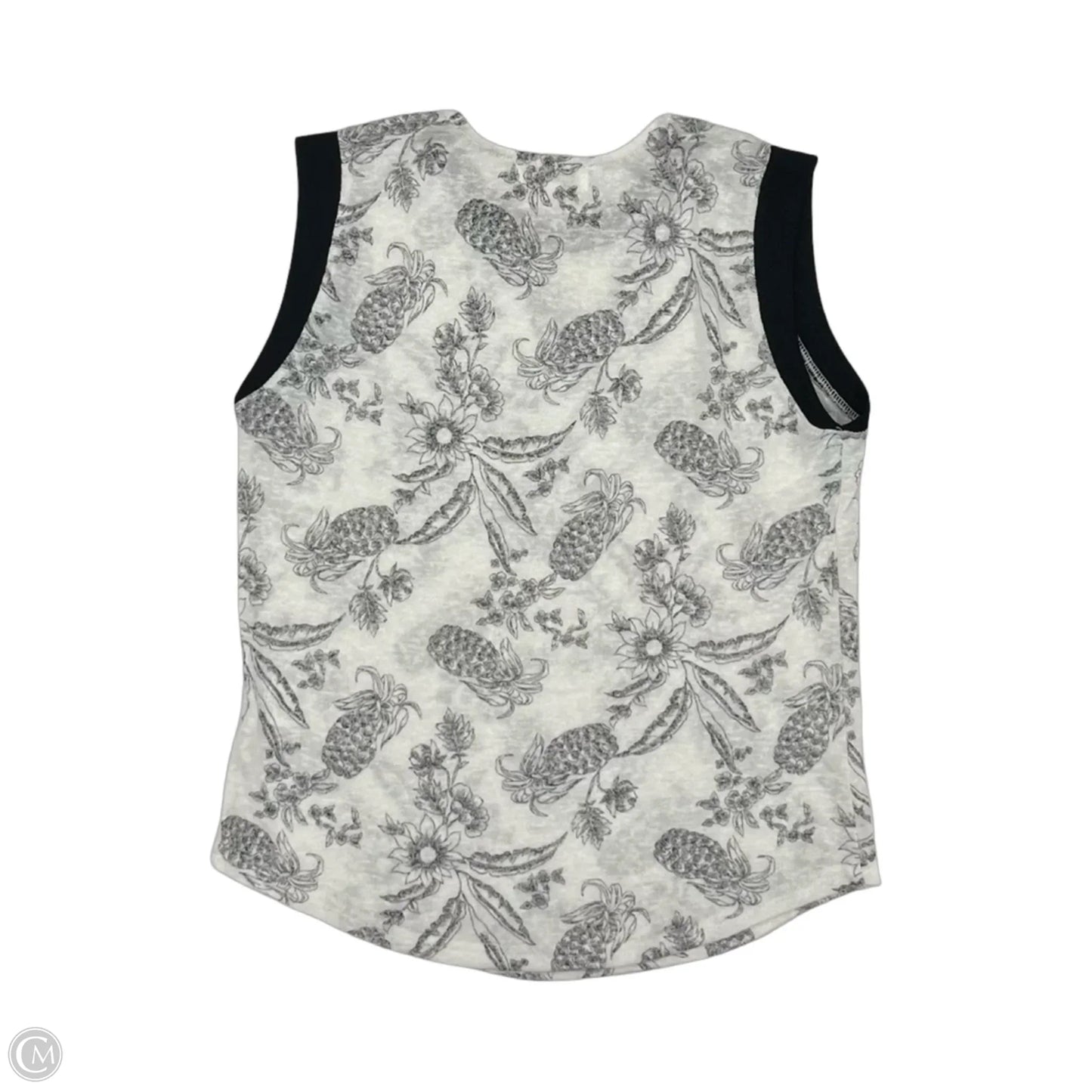 Blouse Sleeveless By Clothes Mentor In Black & White, Size: S