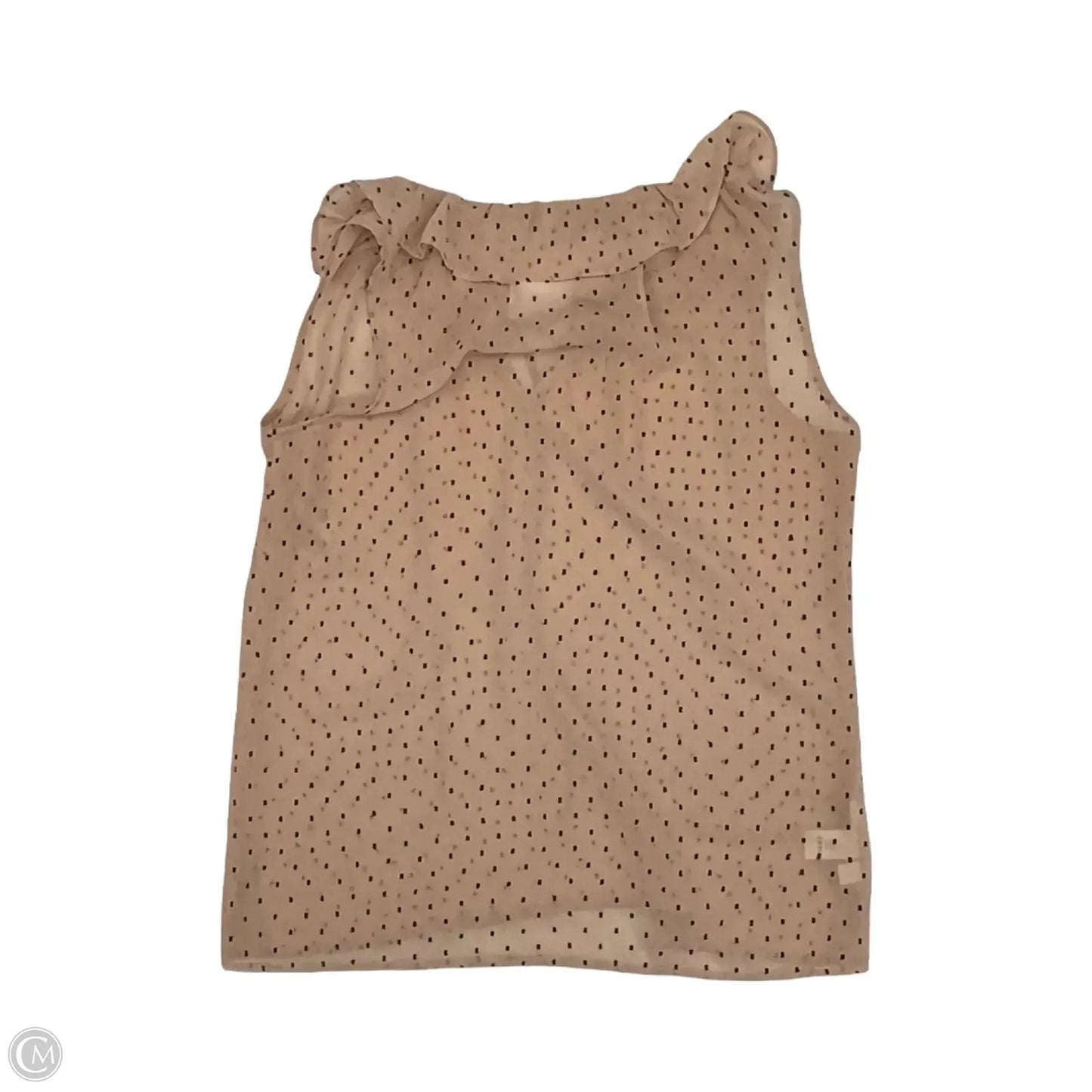 Blouse Sleeveless By Loft In Tan, Size: Xsp