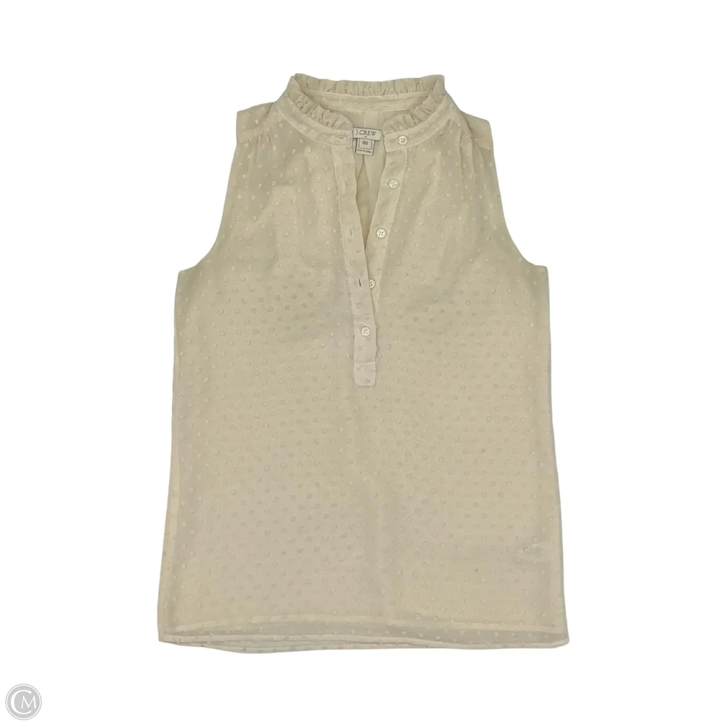 Blouse Sleeveless By Loft In Cream, Size: Xs