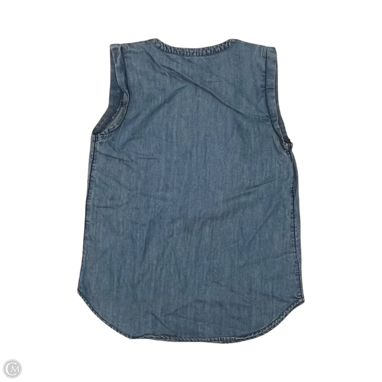 Top Sleeveless By Loft In Blue Denim, Size: Xs