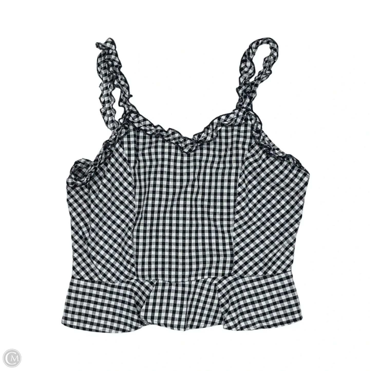 Tank Top By Angie In Blue & White, Size: L