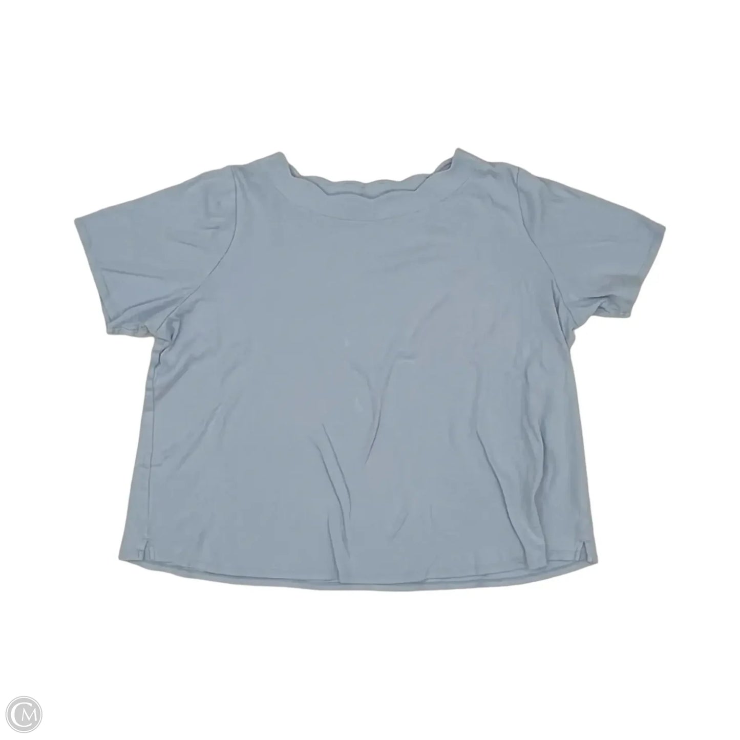 Top Short Sleeve By Croft And Barrow In Blue, Size: 2x