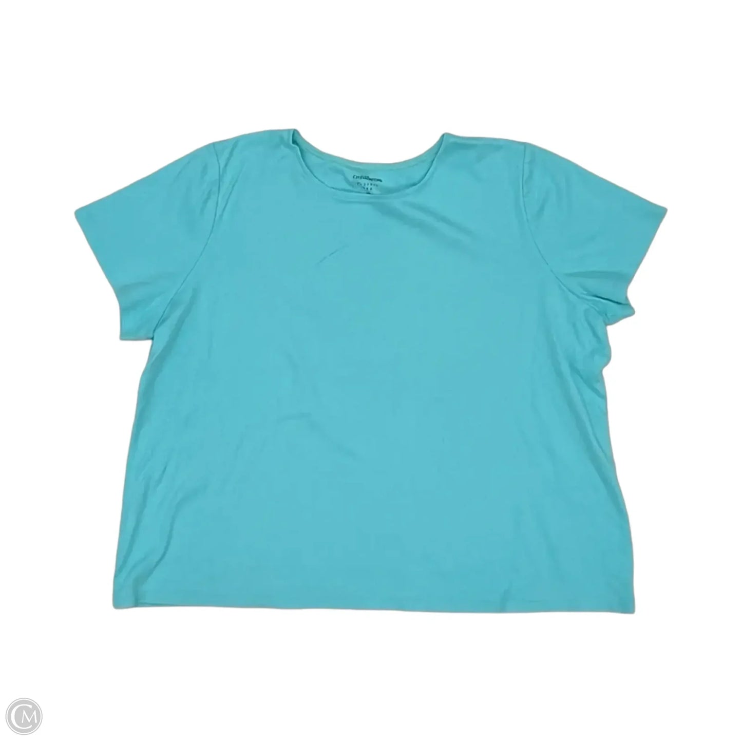 Top Short Sleeve By Croft And Barrow In Blue, Size: 2x