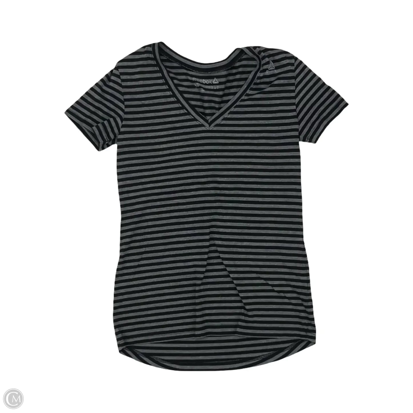 Top Short Sleeve By Reebok In Black & Grey, Size: Xs