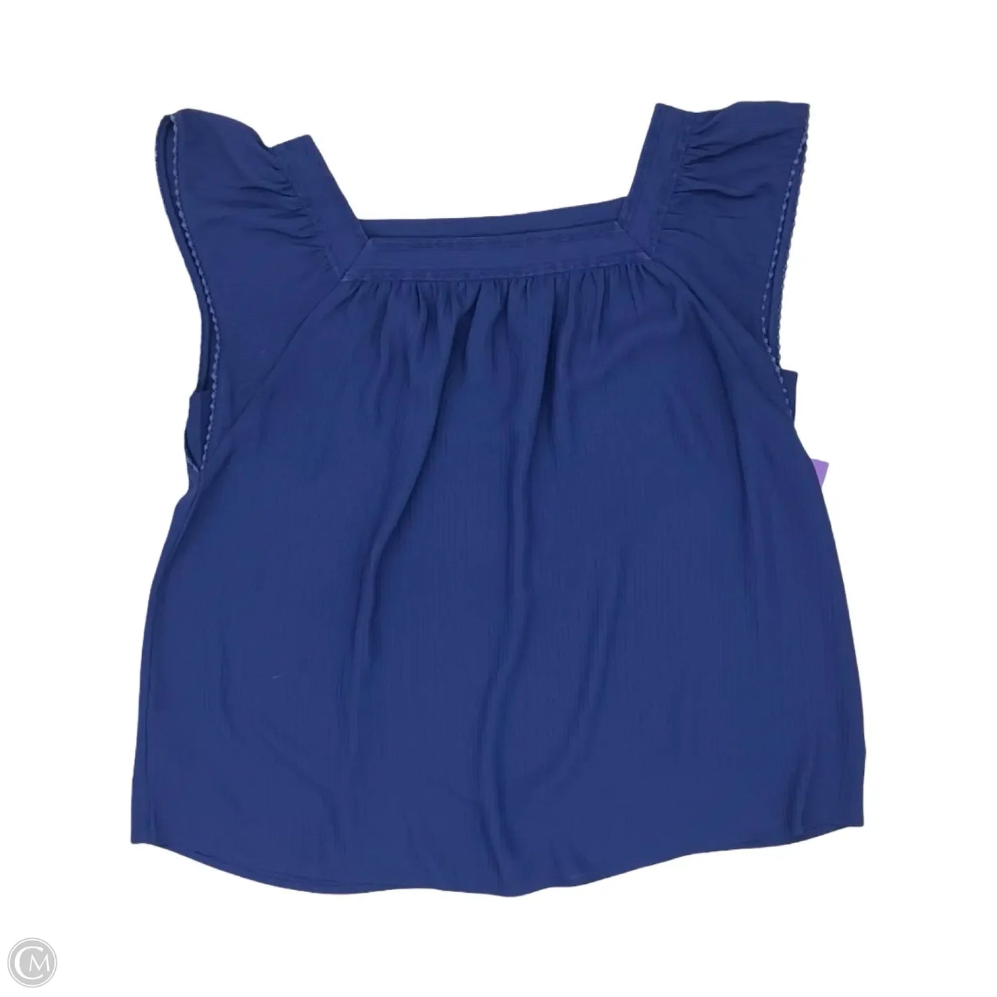 Blouse Short Sleeve By Loft In Blue, Size: M