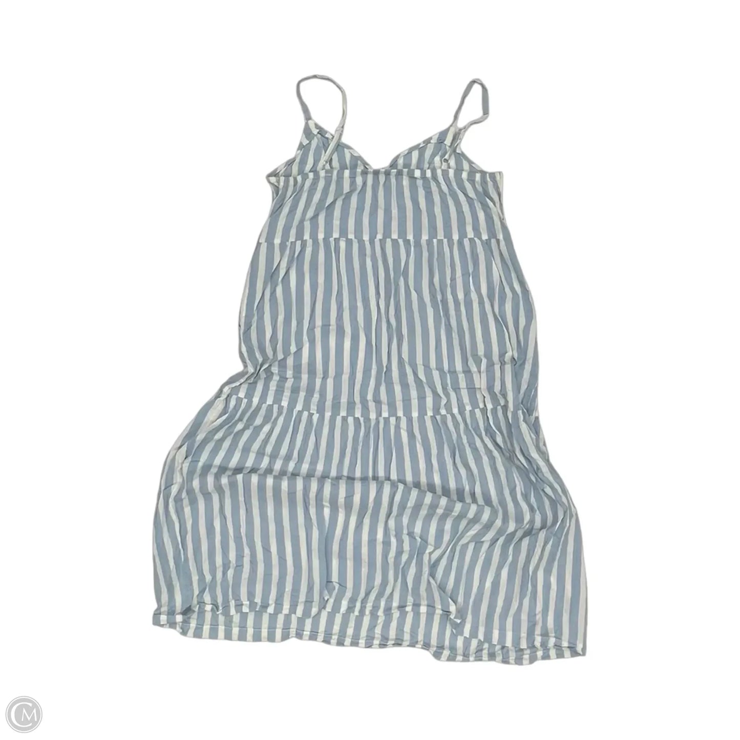Dress Casual Midi By Old Navy In Blue & White, Size: L