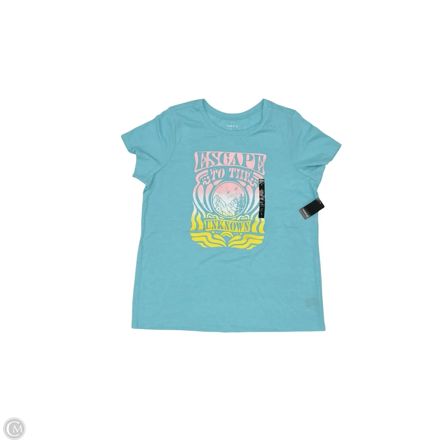 Top Short Sleeve By Torrid In Blue, Size: 1x