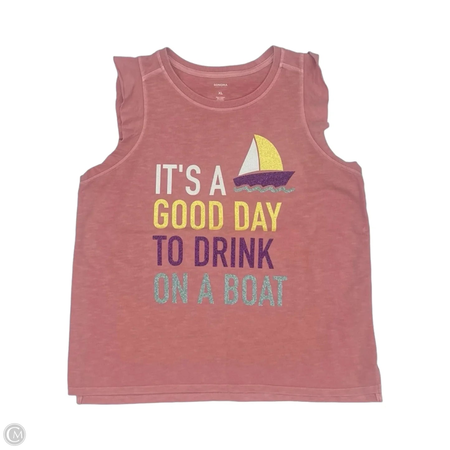 Top Sleeveless By Sonoma In Pink, Size: Xl