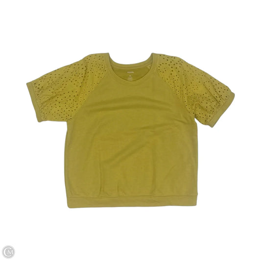 Top Short Sleeve By Sonoma In Yellow, Size: Xl