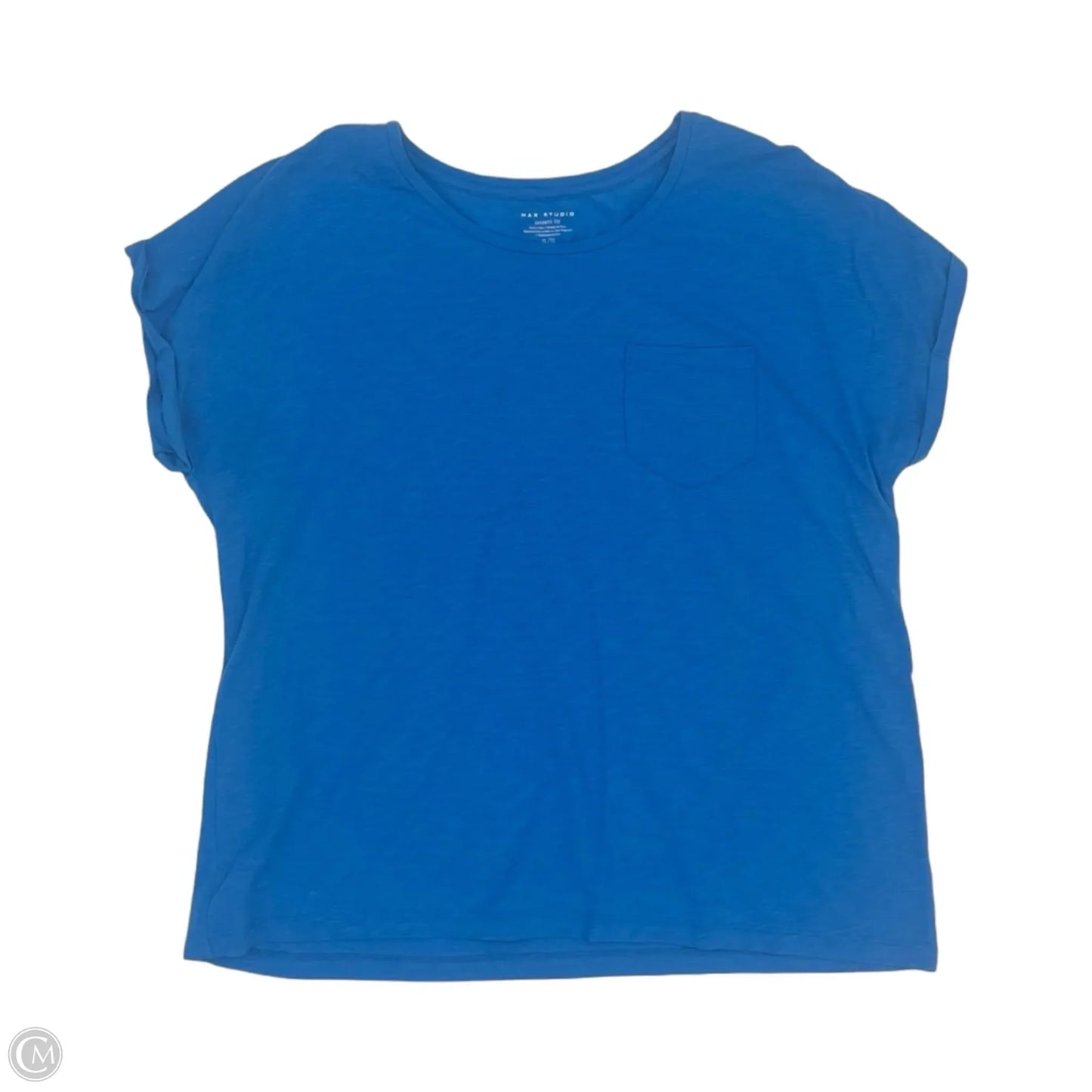 Top Short Sleeve By Max Studio In Blue, Size: Xl