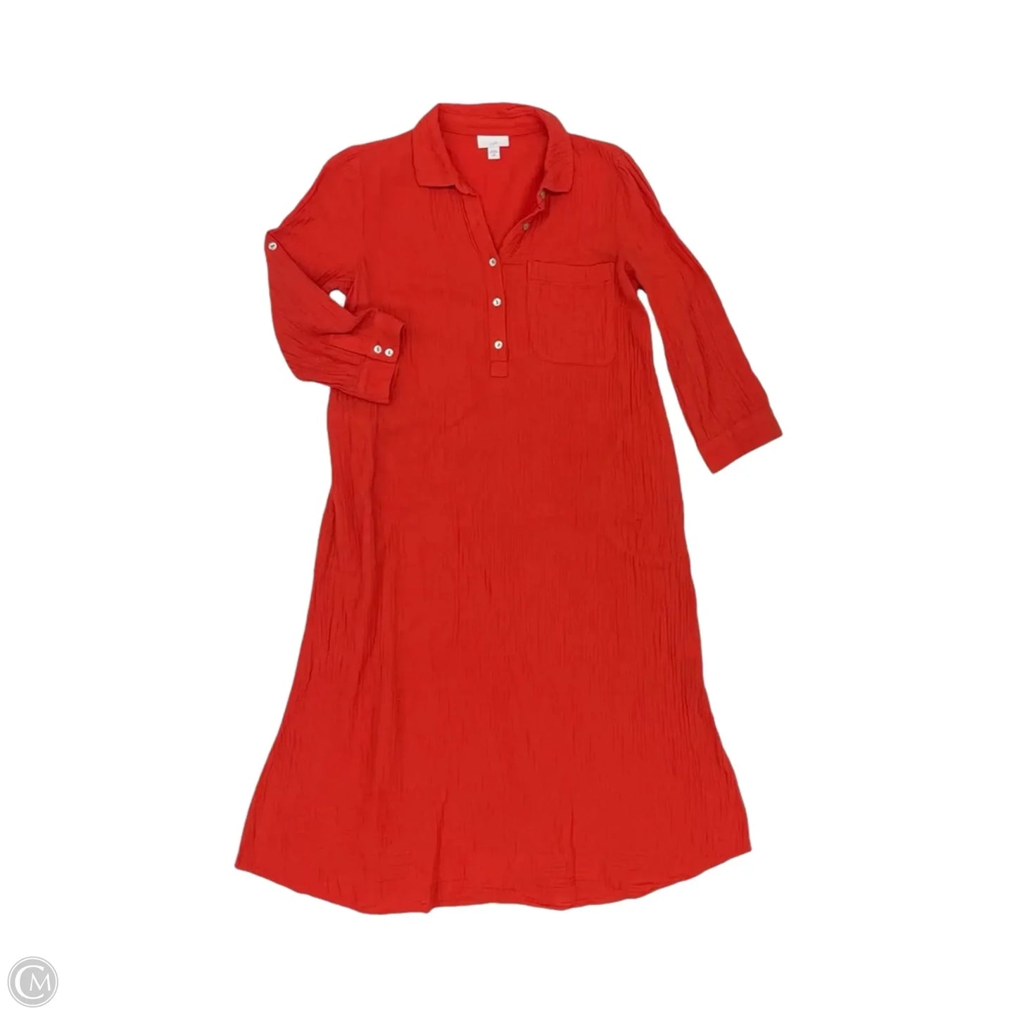 Dress Casual Midi By J. Jill In Orange, Size: Xsp