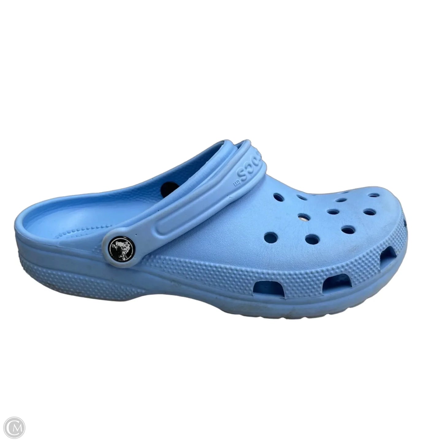 Shoes Flats By Crocs In Blue, Size: 9