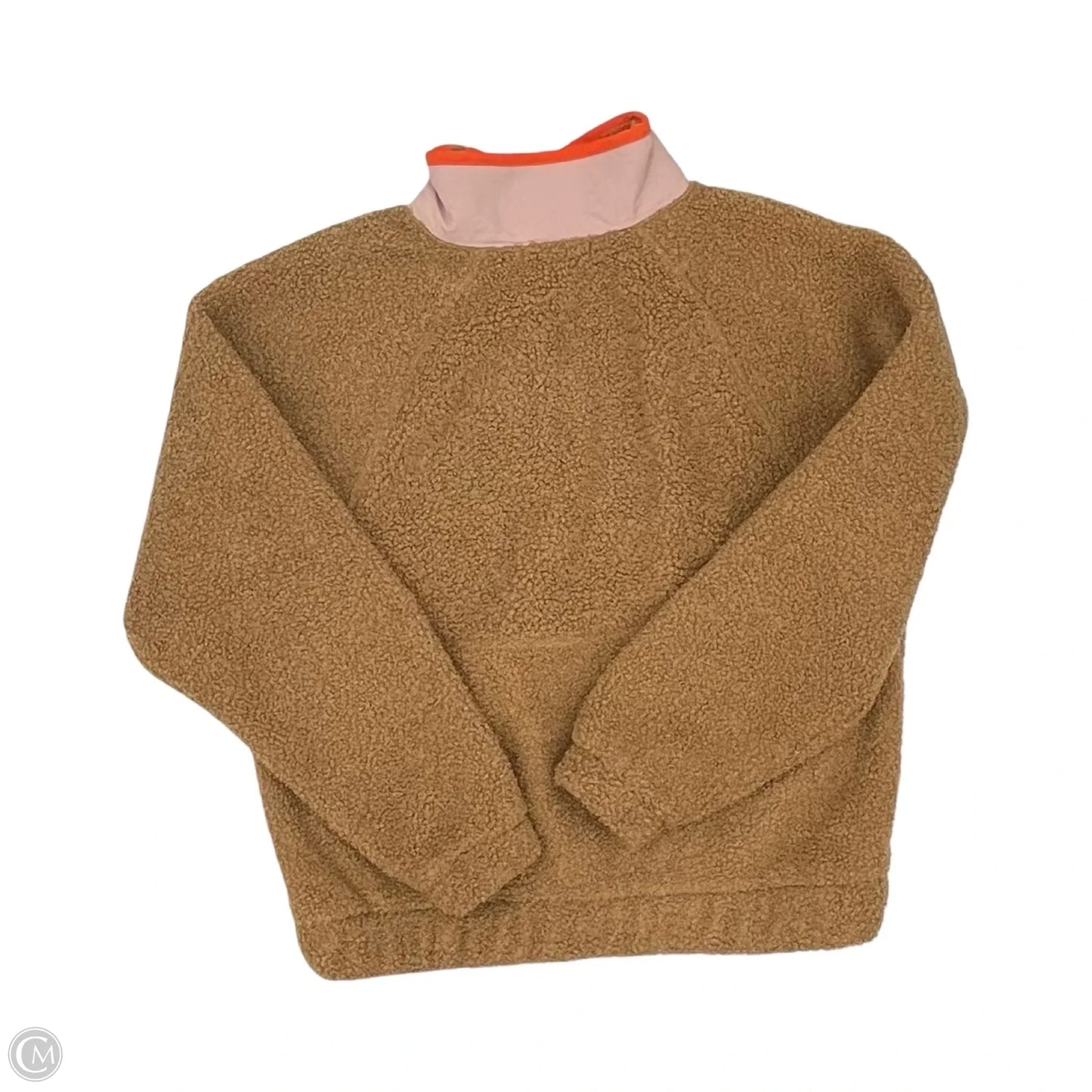 Athletic Sweatshirt Collar By Clothes Mentor In Tan, Size: M