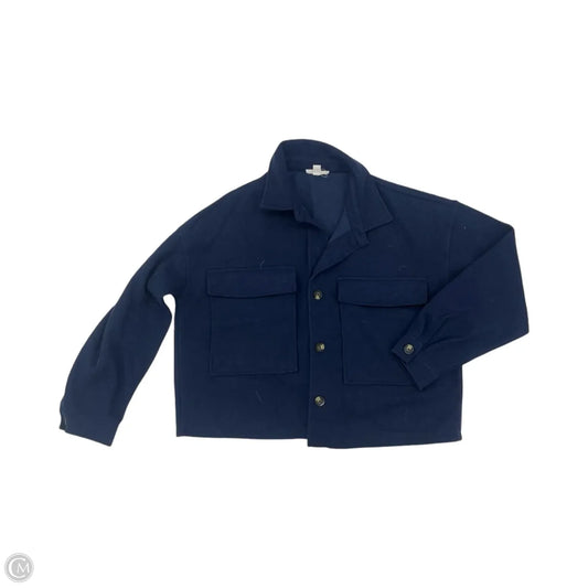 Jacket Shirt By Beachlunchlounge In Navy, Size: L