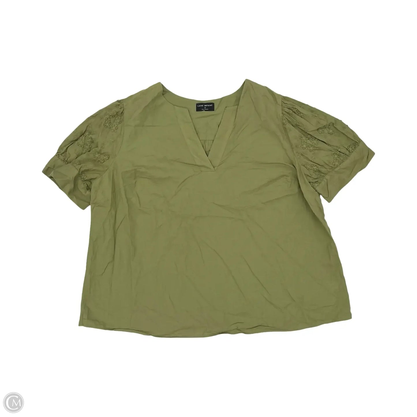 Top Short Sleeve By Lane Bryant In Green, Size: 2x