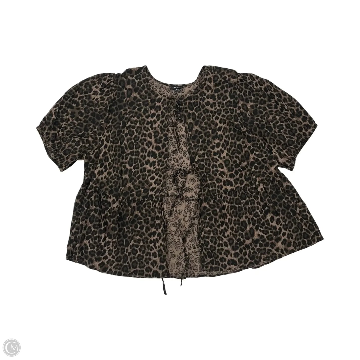 Top Short Sleeve By Torrid In Leopard Print, Size: 3x