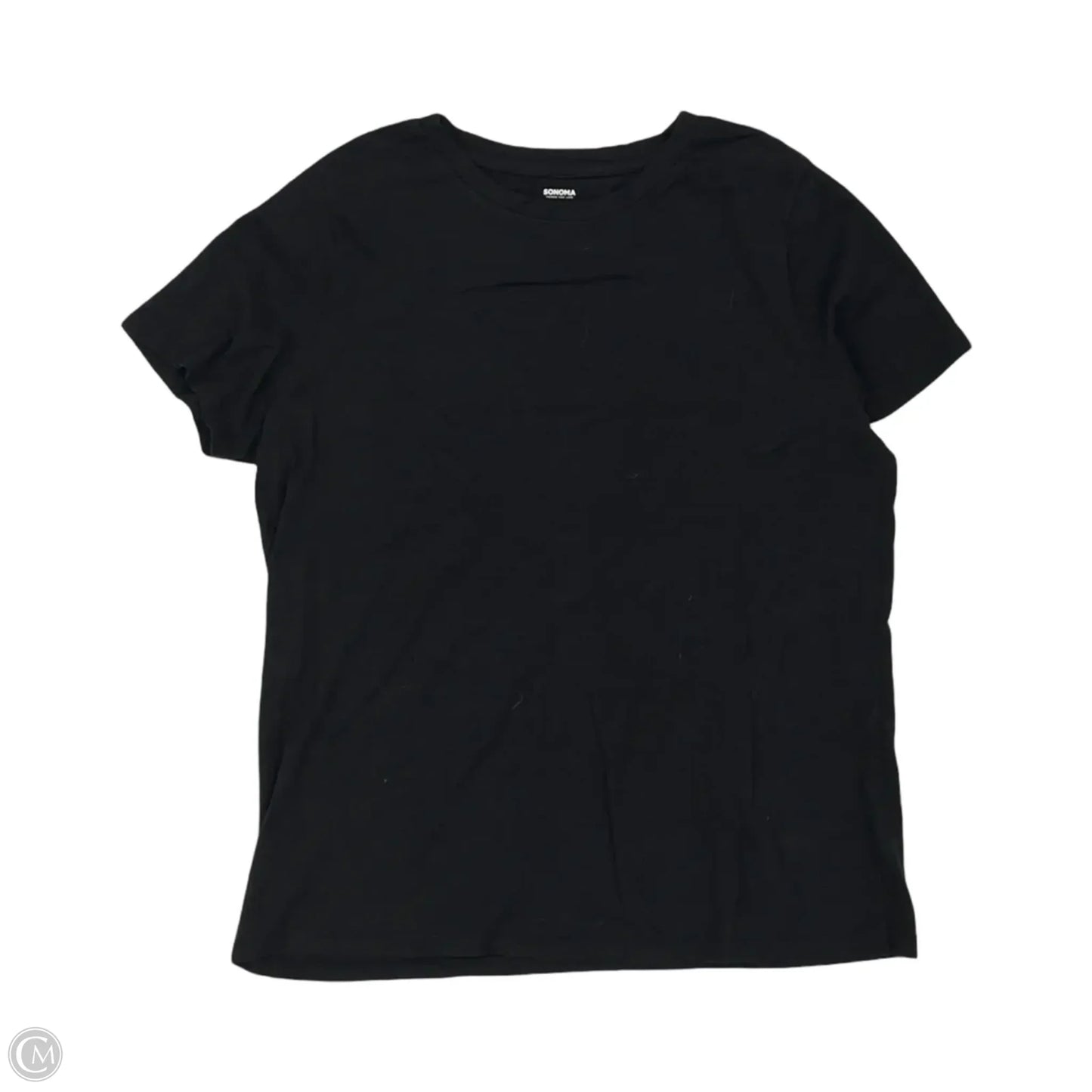 Top Short Sleeve Basic By Sonoma In Black, Size: L