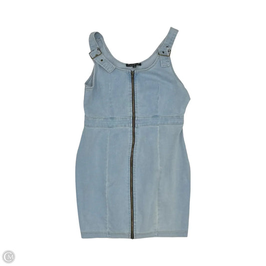 Dress Casual Short By Haute Monde In Blue Denim, Size: M