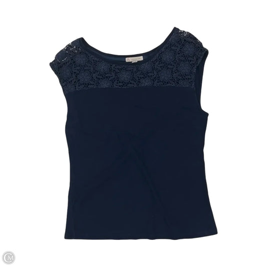 Top Sleeveless By Cato In Blue, Size: L