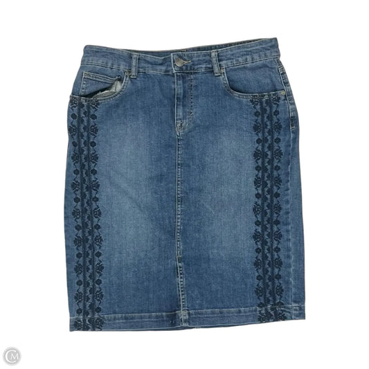 Skirt Mini & Short By Style And Company In Blue Denim, Size: 8