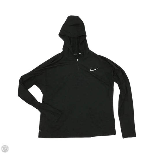 Athletic Sweatshirt Hoodie By Nike In Black, Size: L