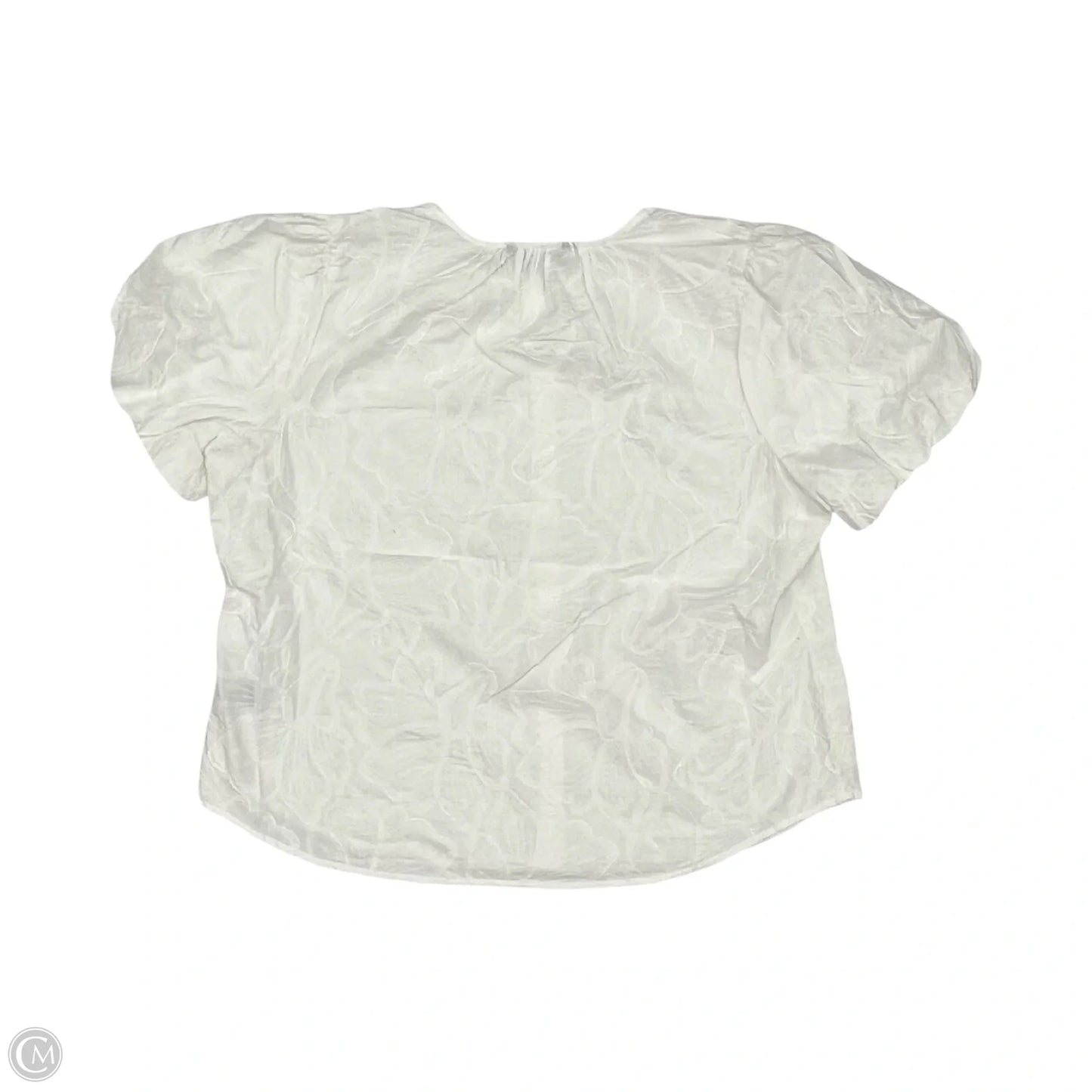 Blouse Short Sleeve By Simply Vera In White, Size: Xxl