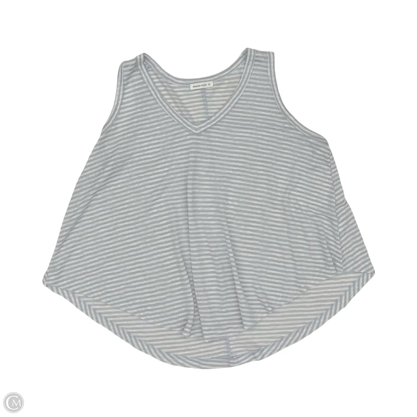 Top Sleeveless By Clothes Mentor In Blue & White, Size: L