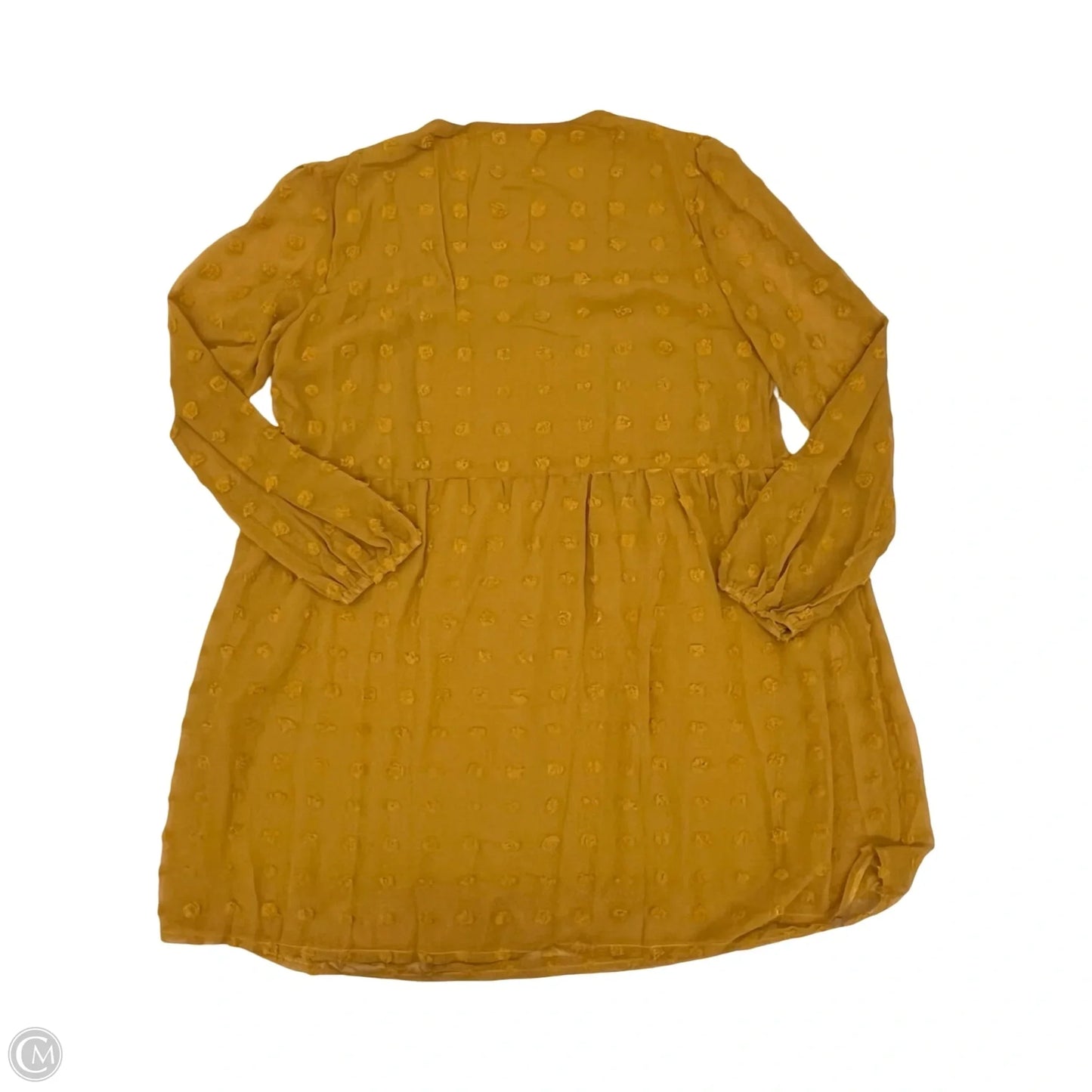 Dress Casual Short By Kirundo In Yellow, Size: Xl