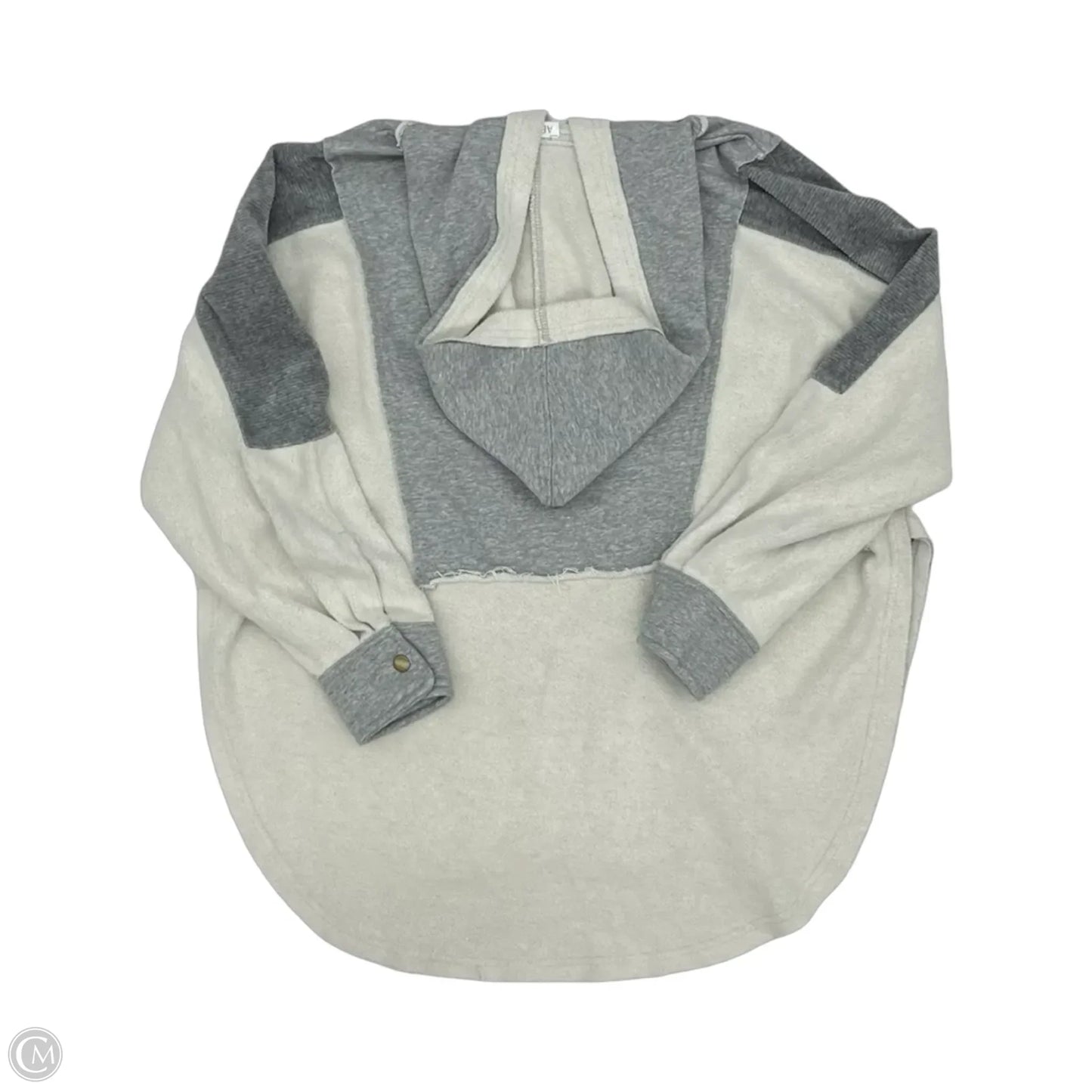 Sweatshirt Hoodie By Clothes Mentor In Grey, Size: M