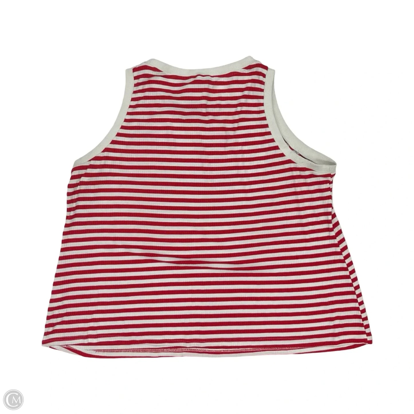 Tank Top By Bloomchic In Red & White, Size: 3x
