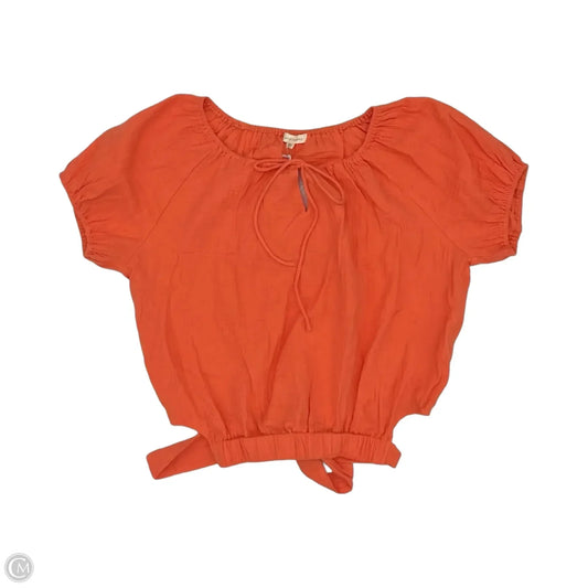 Top Short Sleeve By Clothes Mentor In Orange, Size: 1x