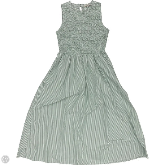 Dress Party Long By Loft In Green & White, Size: M