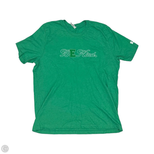 Top Short Sleeve By Bella + Canvas In Green, Size: 2x