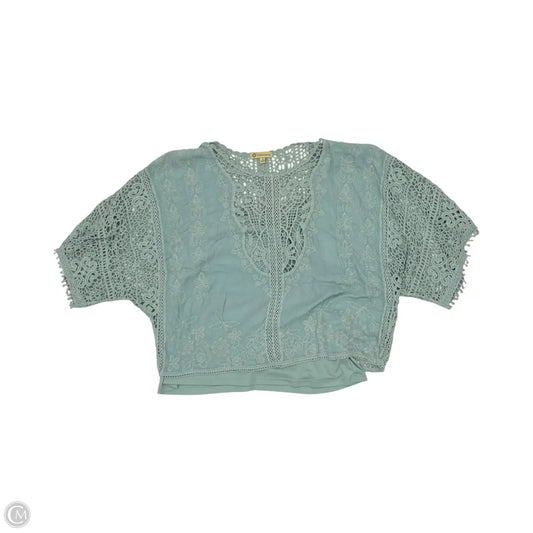 Top Short Sleeve By Democracy In Green, Size: L