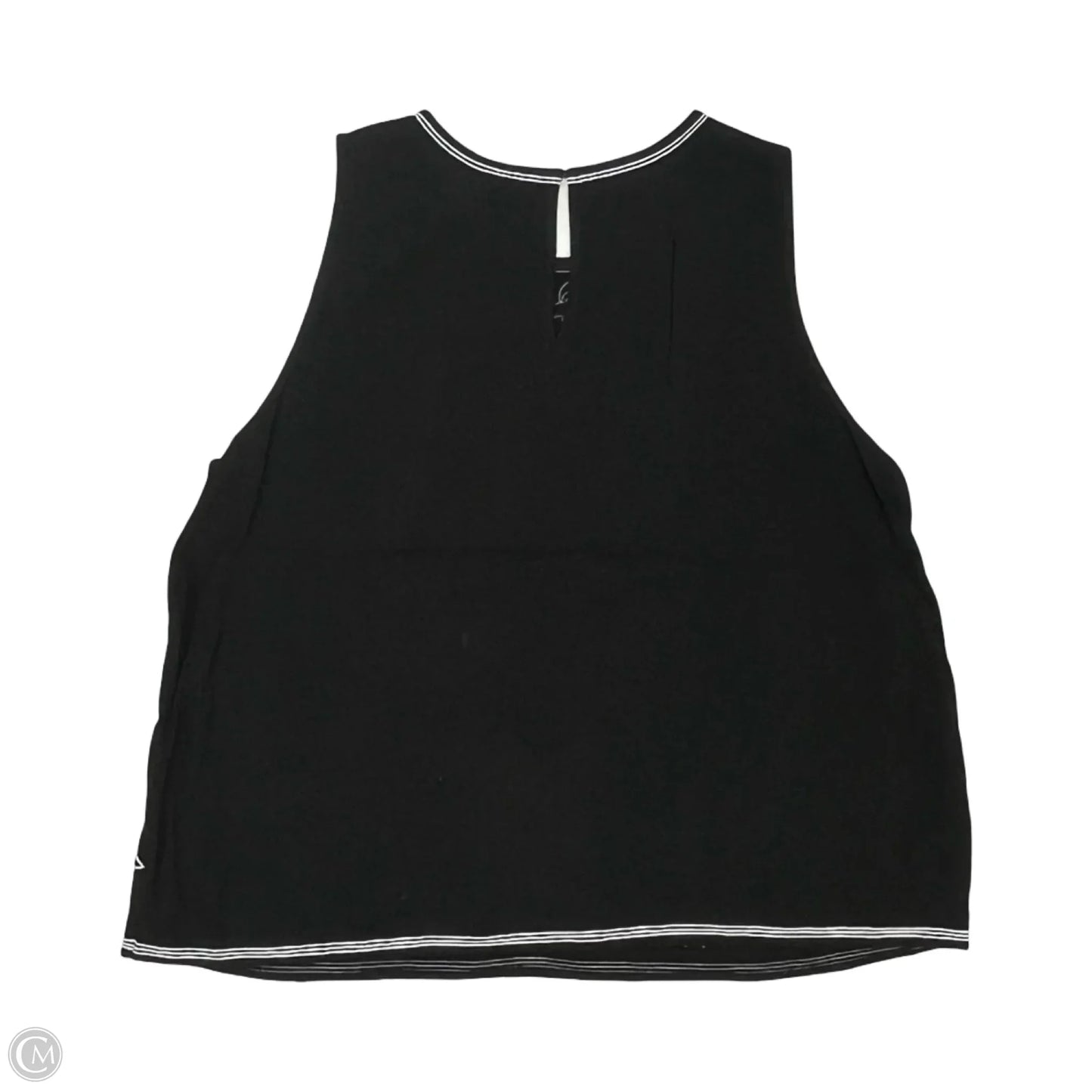 Top Sleeveless By Loft In Black & White, Size: Xl