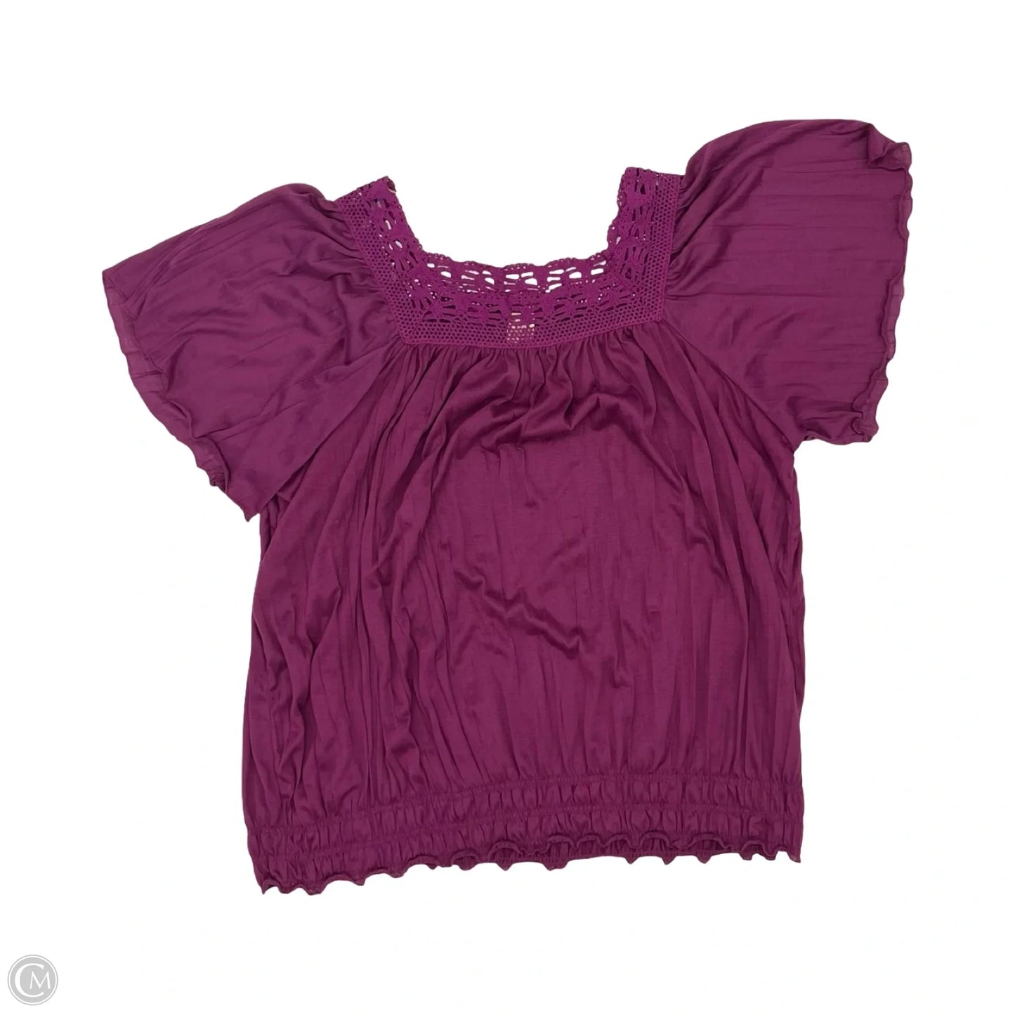Top Short Sleeve By Faded Glory In Purple, Size: 4x
