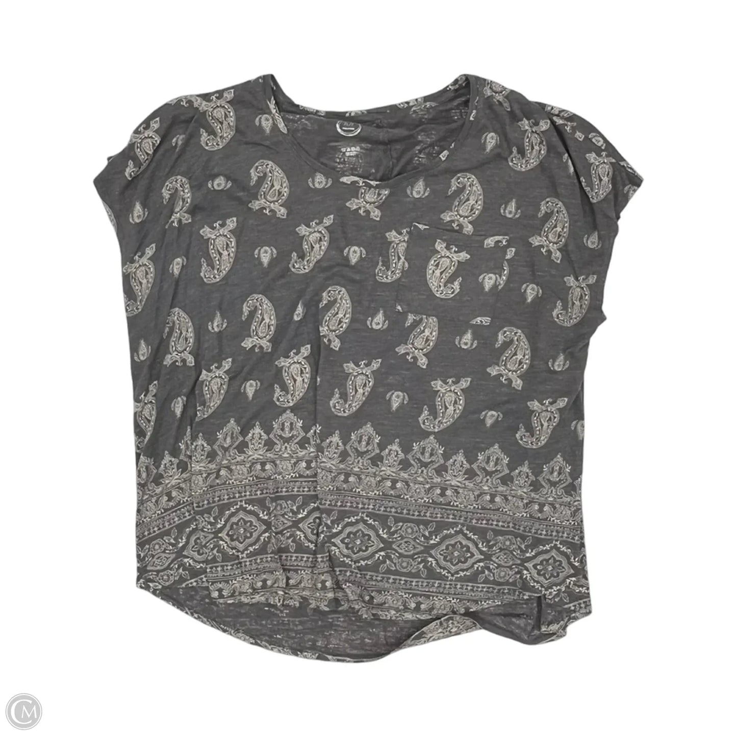 Top Short Sleeve By Maurices In Grey, Size: 3x