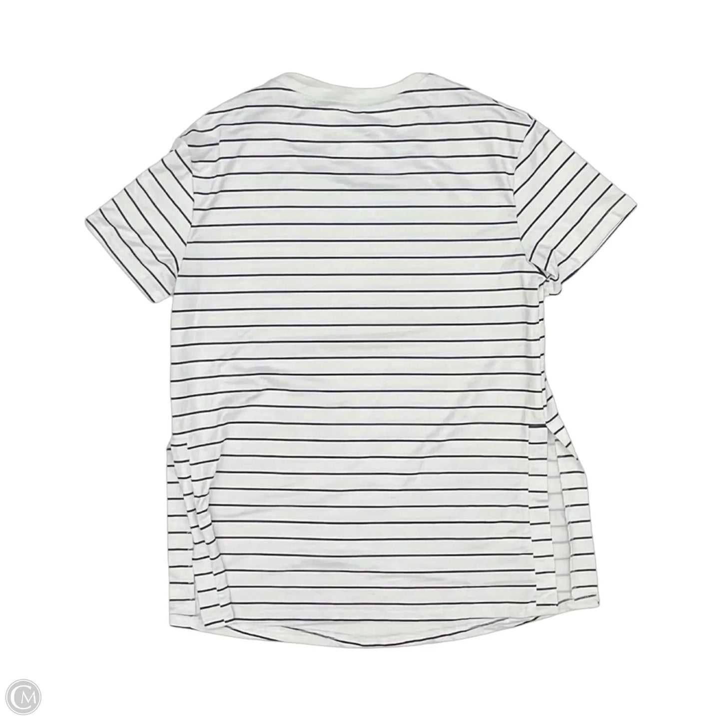 Top Short Sleeve By Cmf In Blue & White, Size: M
