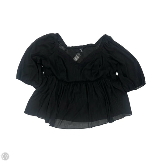 Blouse Long Sleeve By Torrid In Black, Size: 5