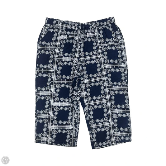Pants Linen By Sonoma In Blue & White, Size: 3x