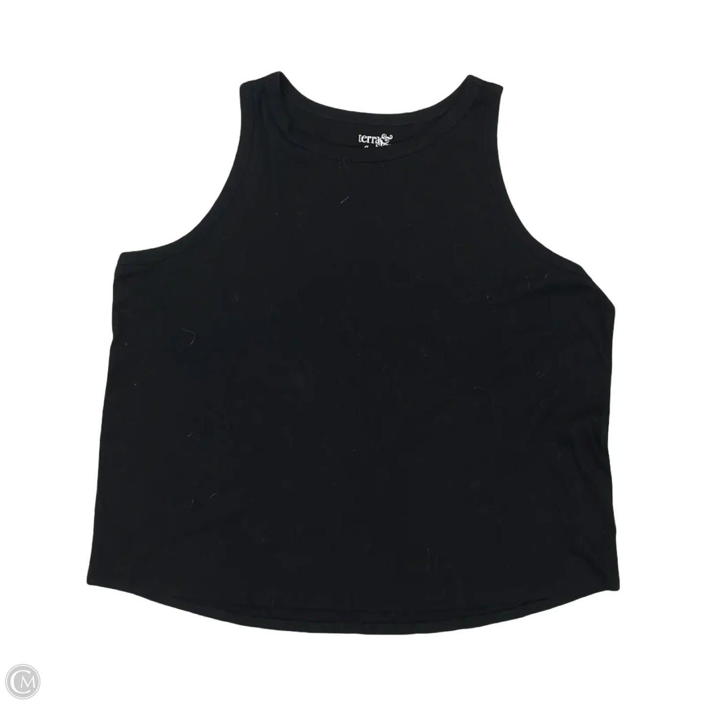Top Sleeveless By Terra & Sky In Black, Size: 4x