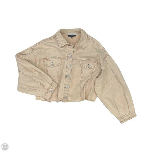 Jacket Denim By Eloquii In Tan Denim, Size: 3x