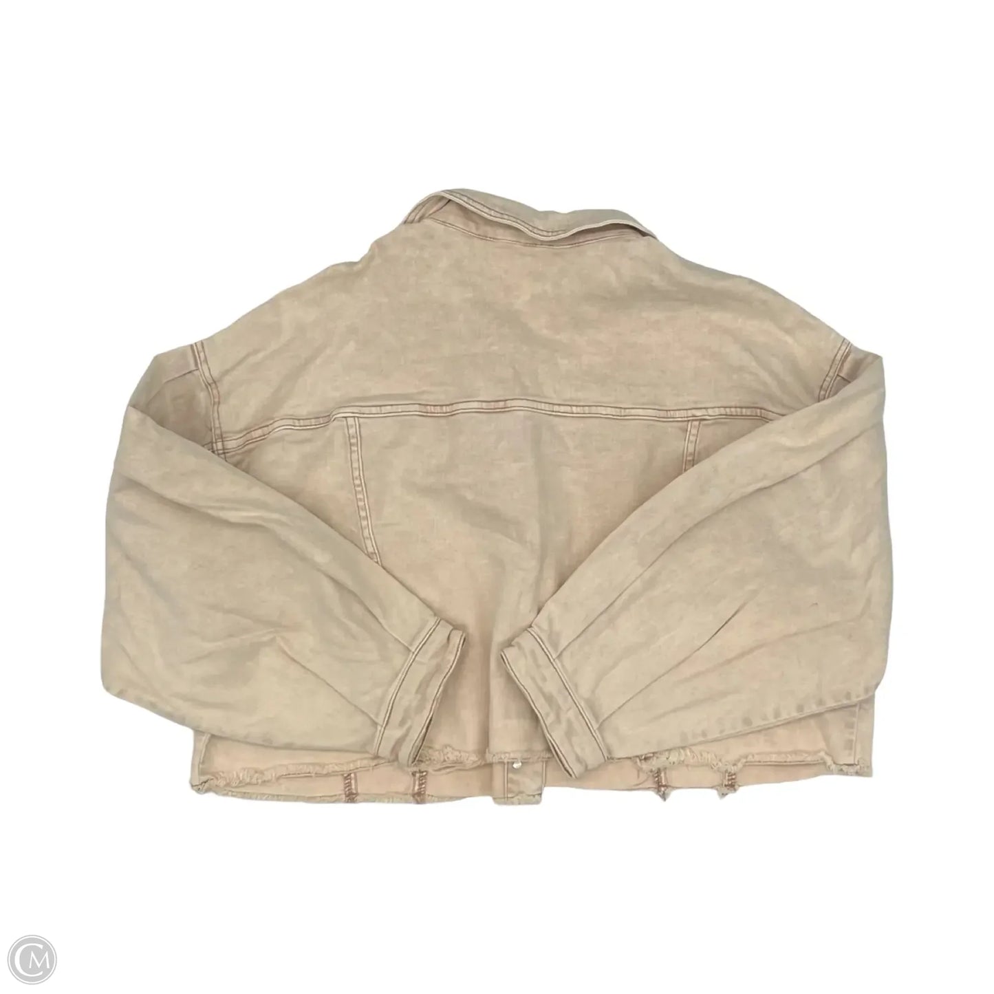 Jacket Denim By Eloquii In Tan Denim, Size: 3x