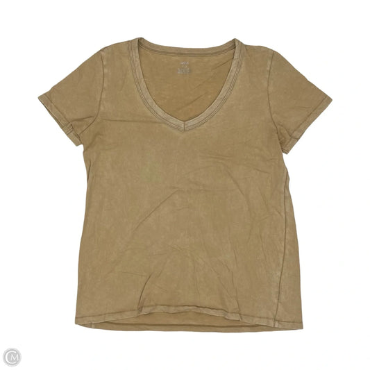 Top Short Sleeve Basic By Aerie In Tan, Size: S
