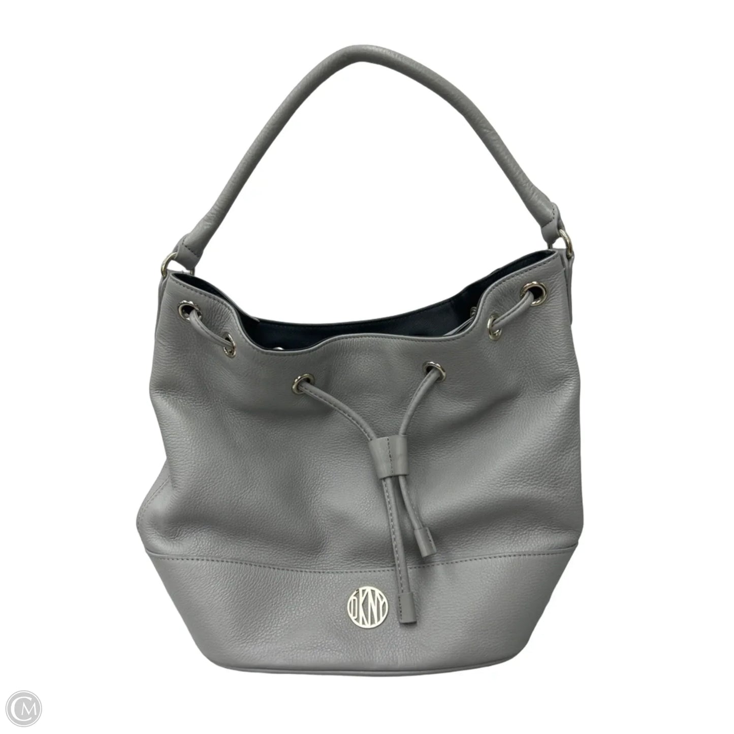 Handbag Leather By Dkny, Size: Medium