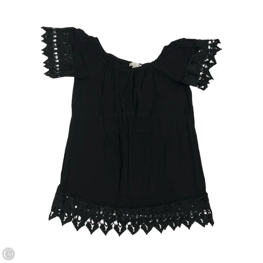 Top Short Sleeve By Iris In Black, Size: 1x