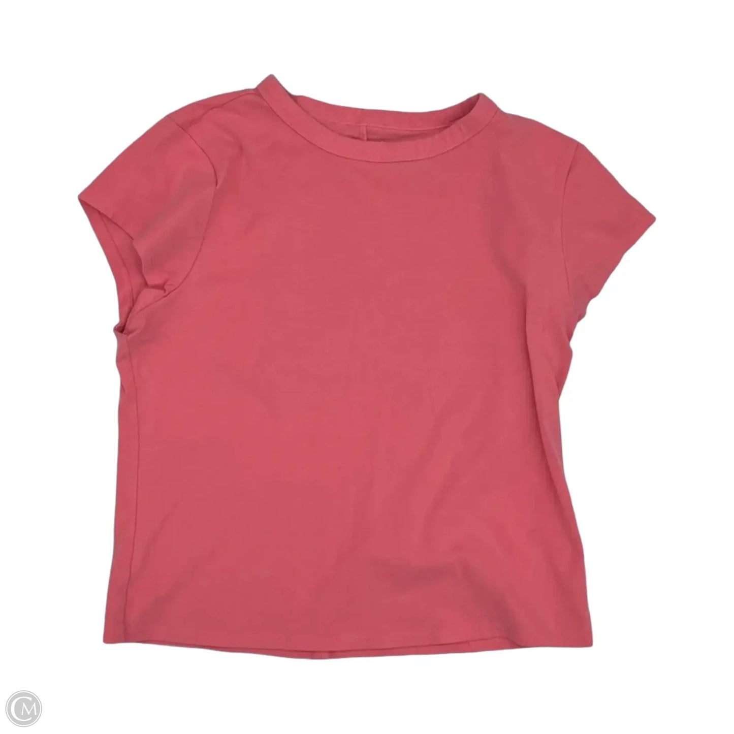Top Short Sleeve Basic By Free Assembly In Pink, Size: L