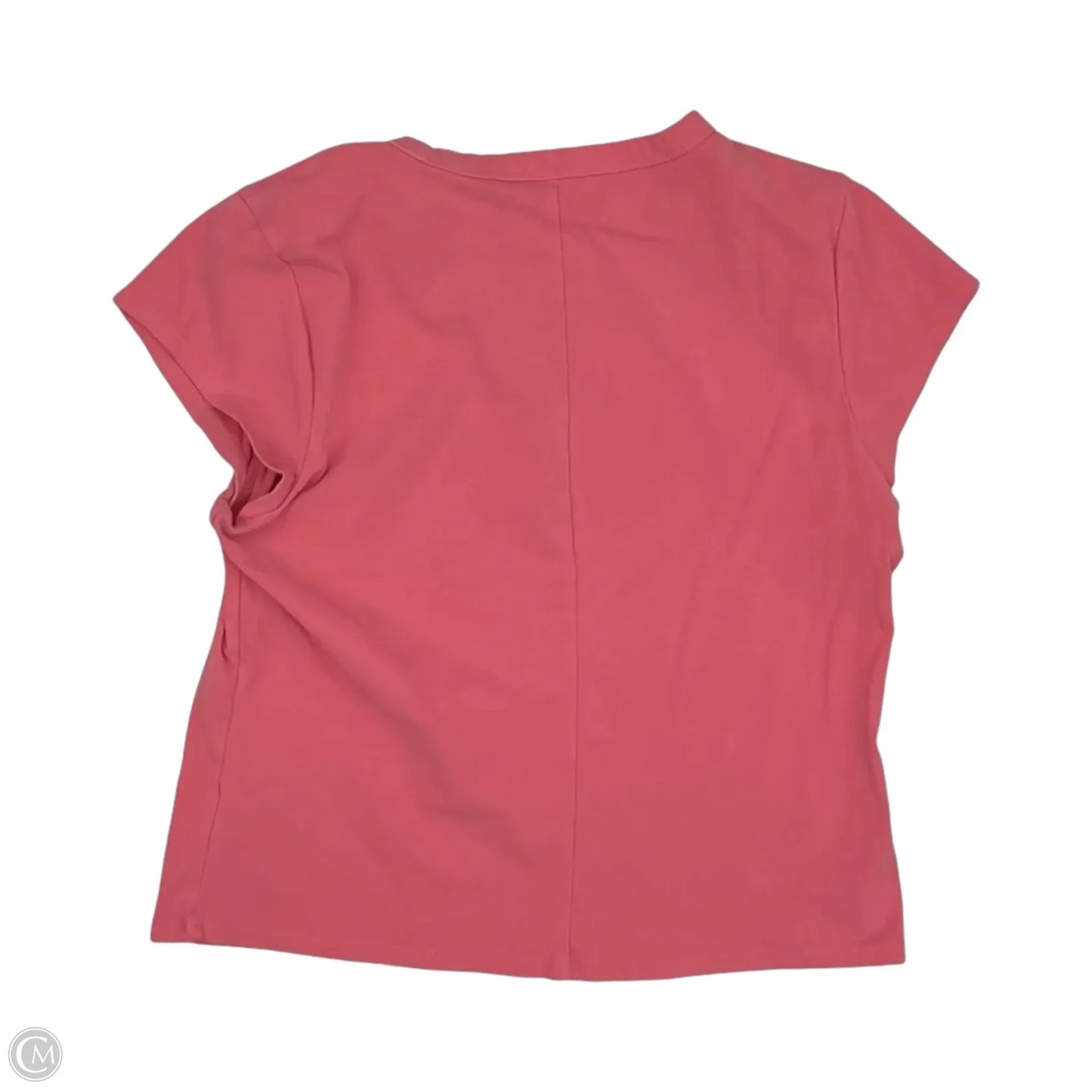 Top Short Sleeve Basic By Free Assembly In Pink, Size: L