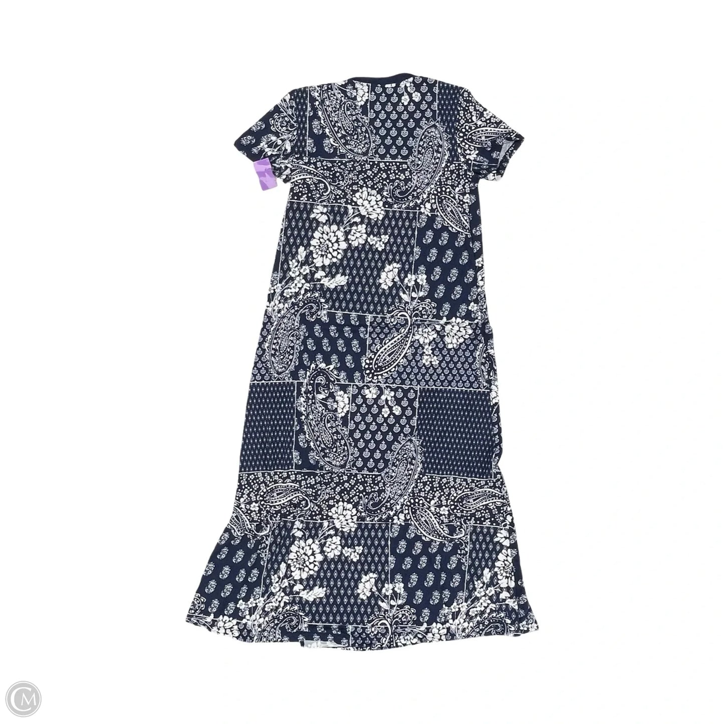 Dress Casual Maxi By Cuddl Duds In Blue & White, Size: S